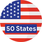 50 states android application logo